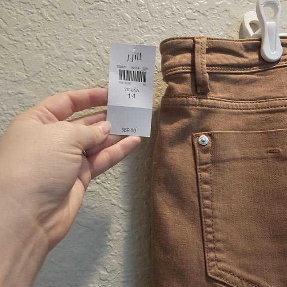 J. Jill Womens 14 Denim Vicuna Brown Slim Ankle Authentic Fit Jeans Inseam 27.5” - Picture 4 of 6
